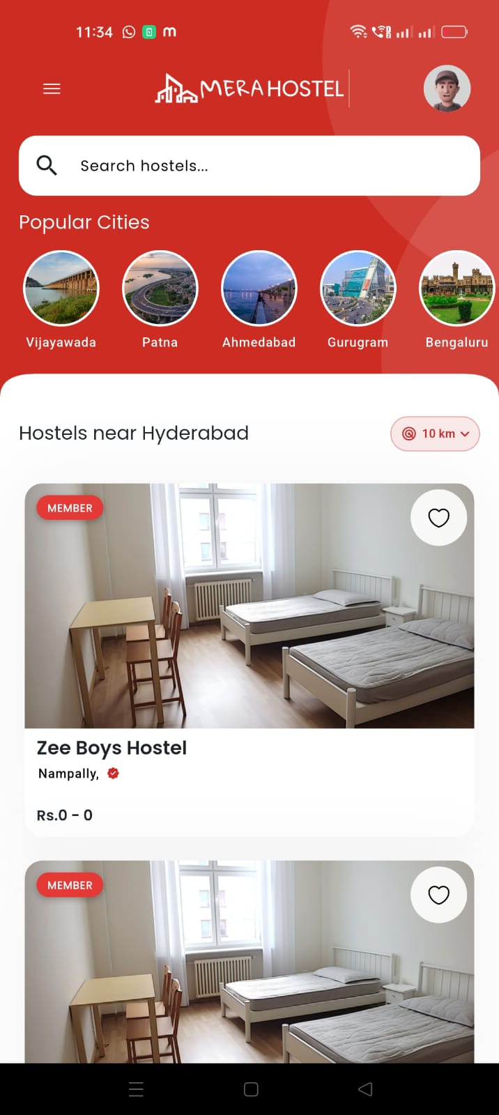 MeraHostel Tenant App